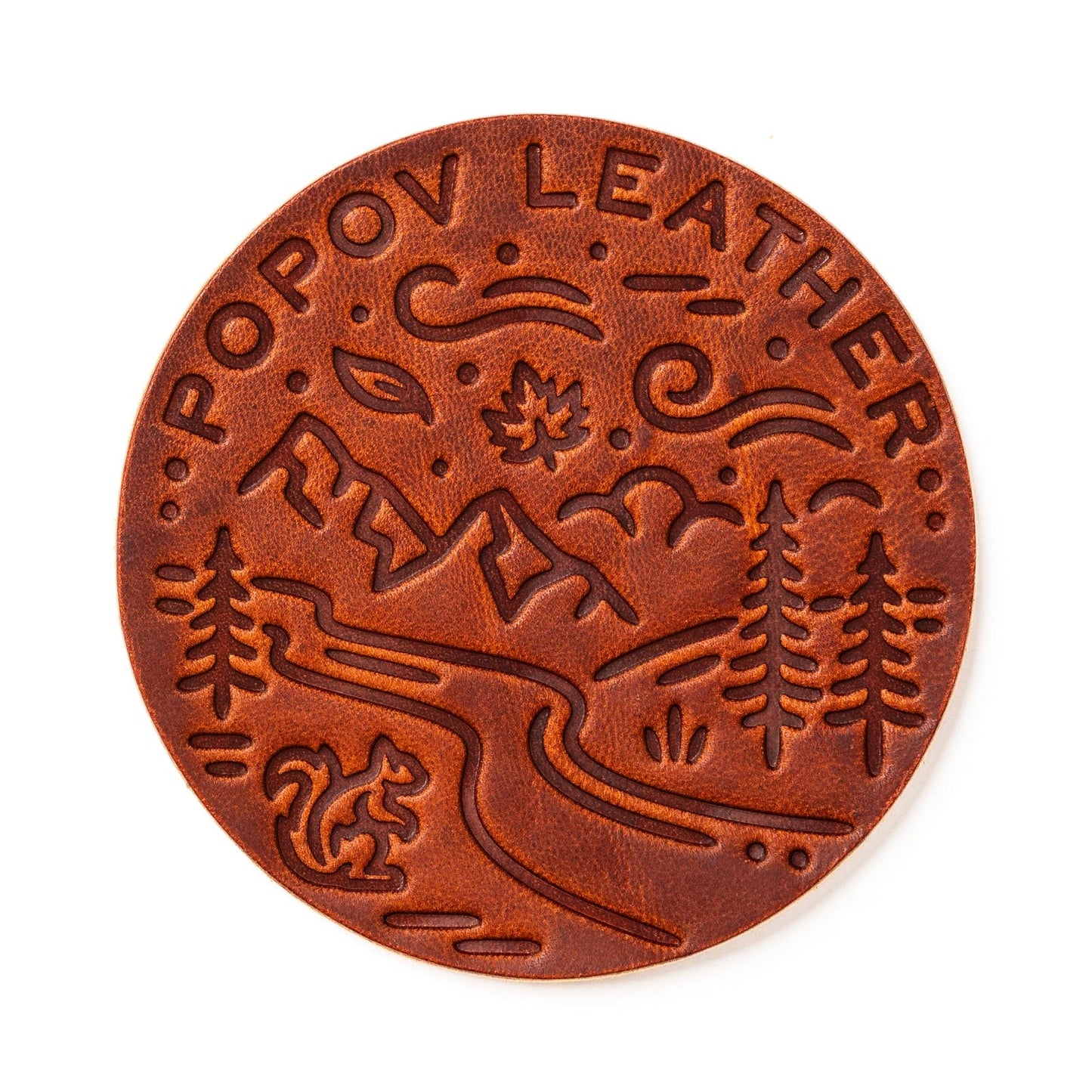Leather Coasters 4 Pack - 4 Seasons