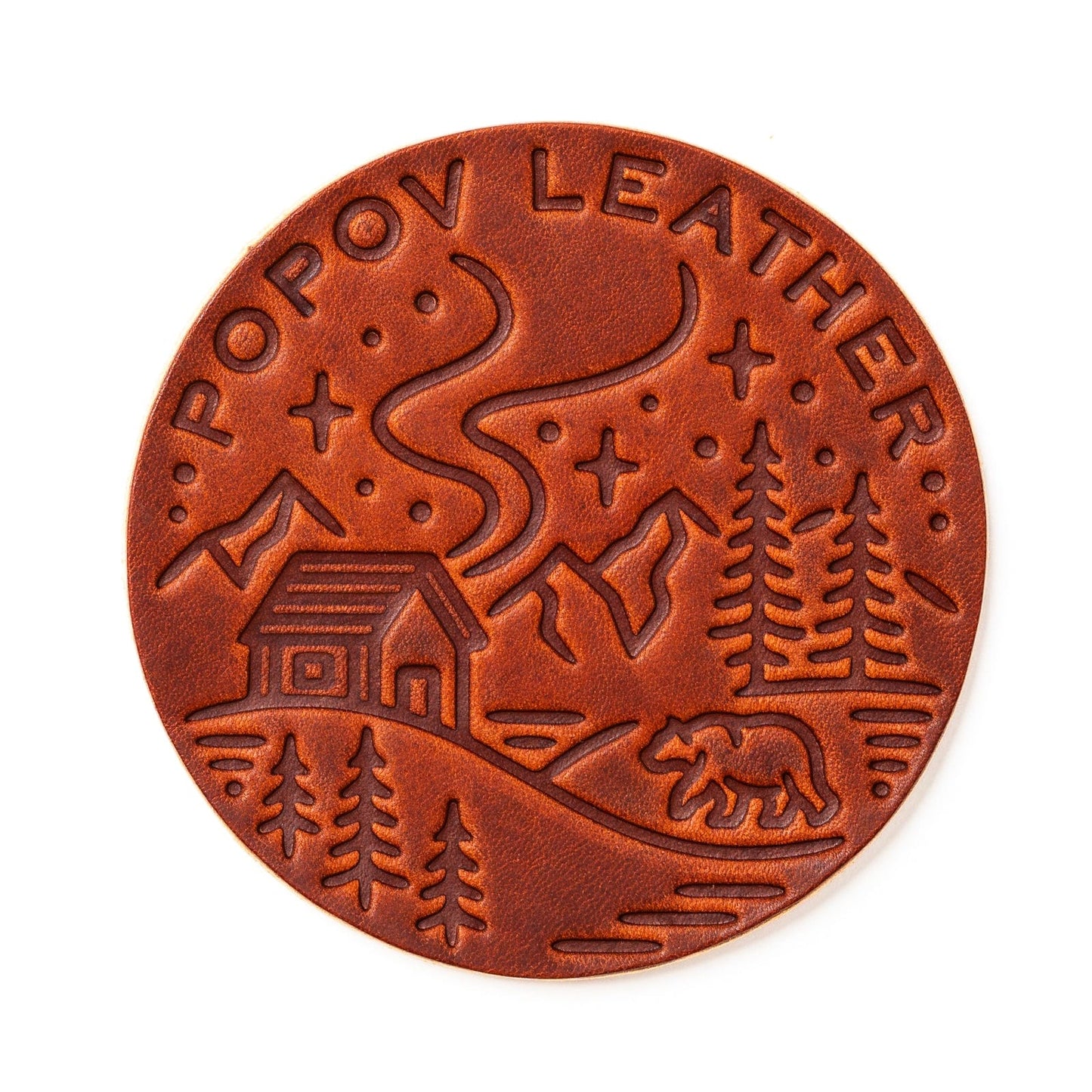 Leather Coasters 4 Pack - 4 Seasons