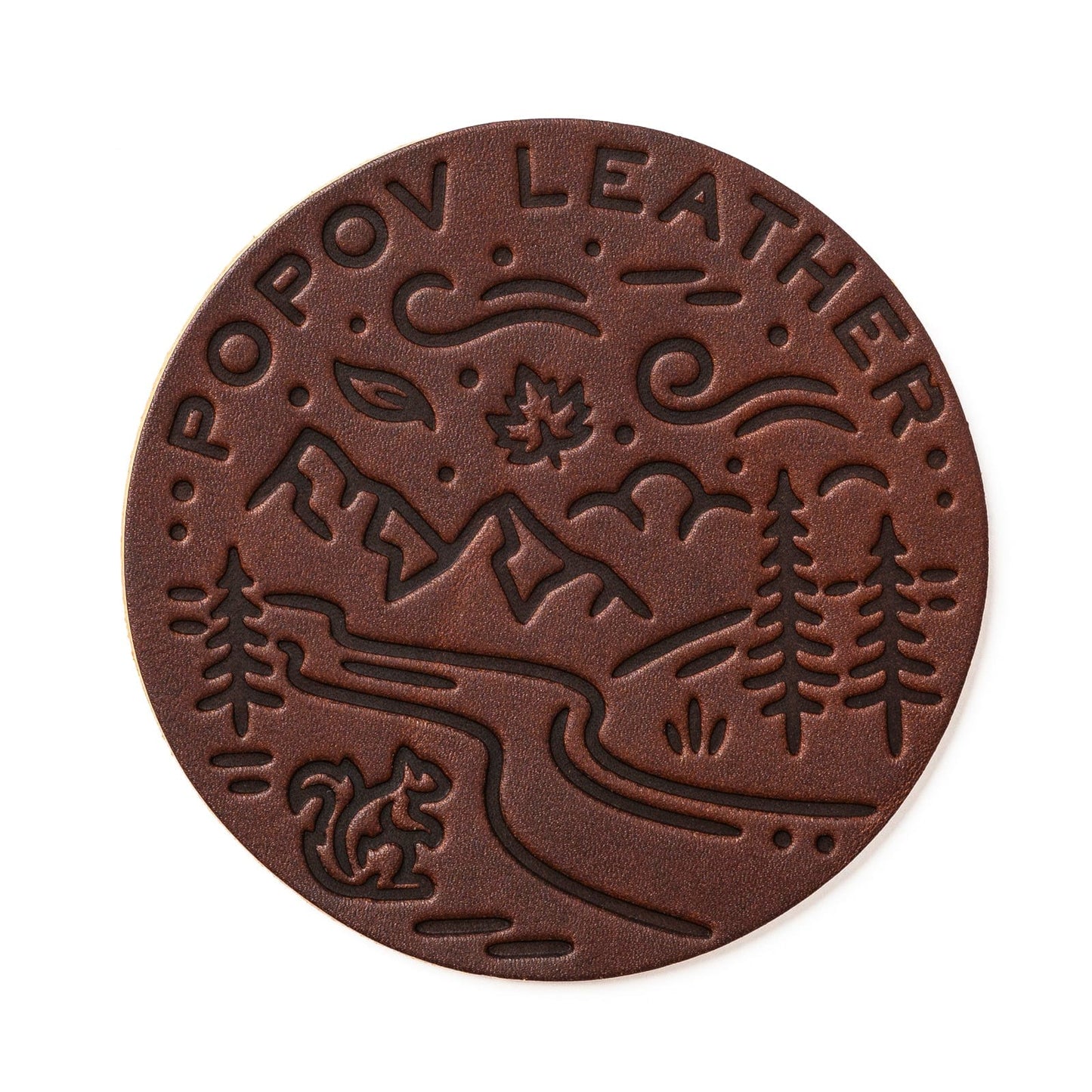 Leather Coasters 4 Pack - 4 Seasons
