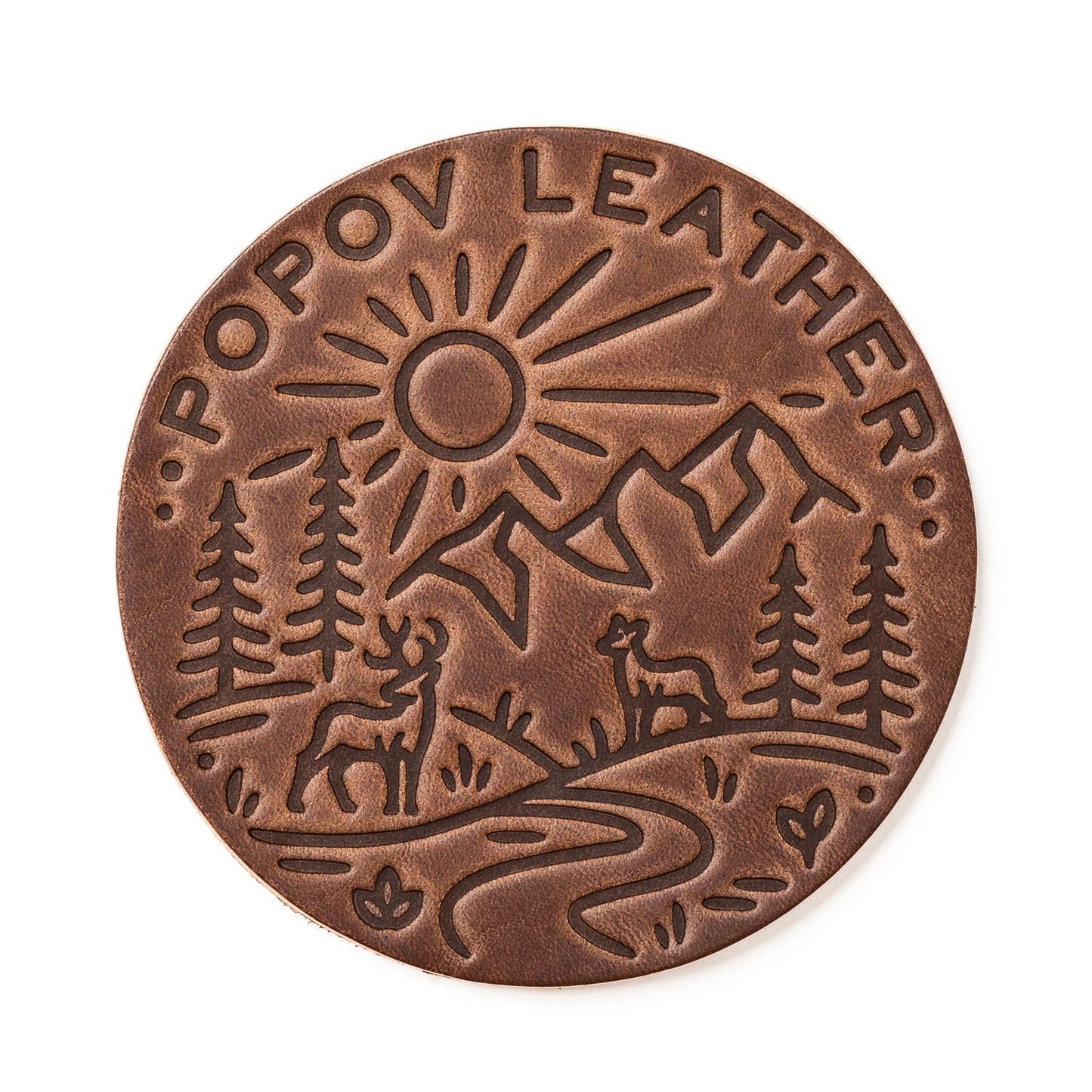 Leather Coasters 4 Pack - 4 Seasons