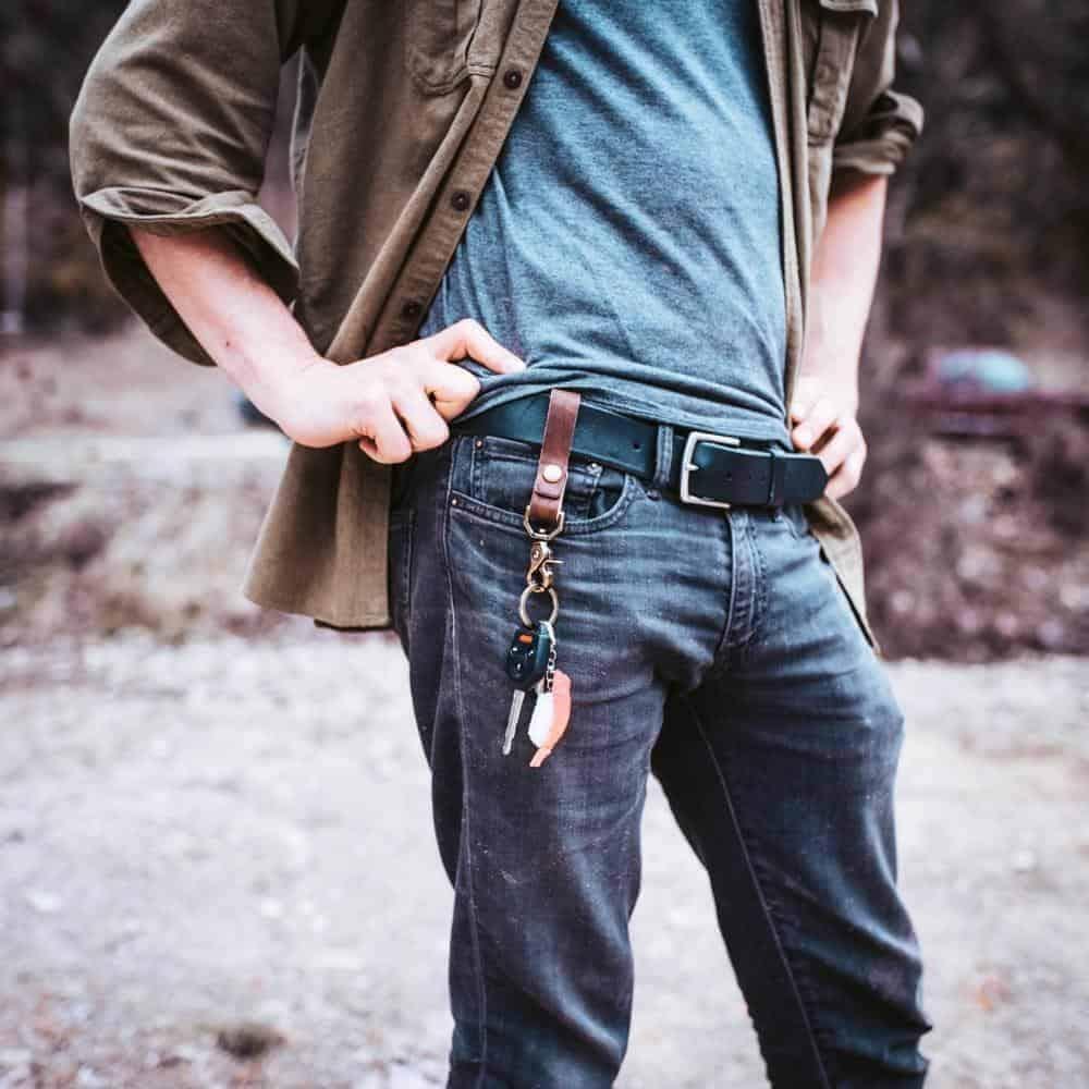 Leather Belt Loop Keychain