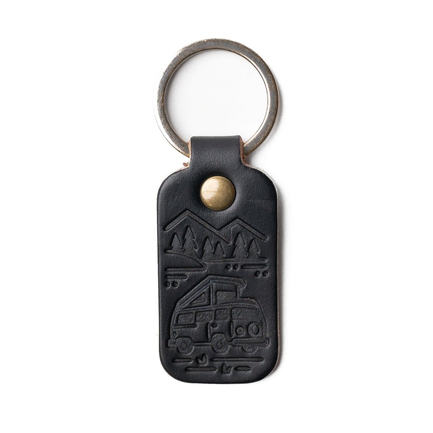 Leather Keyfob - Camper Van