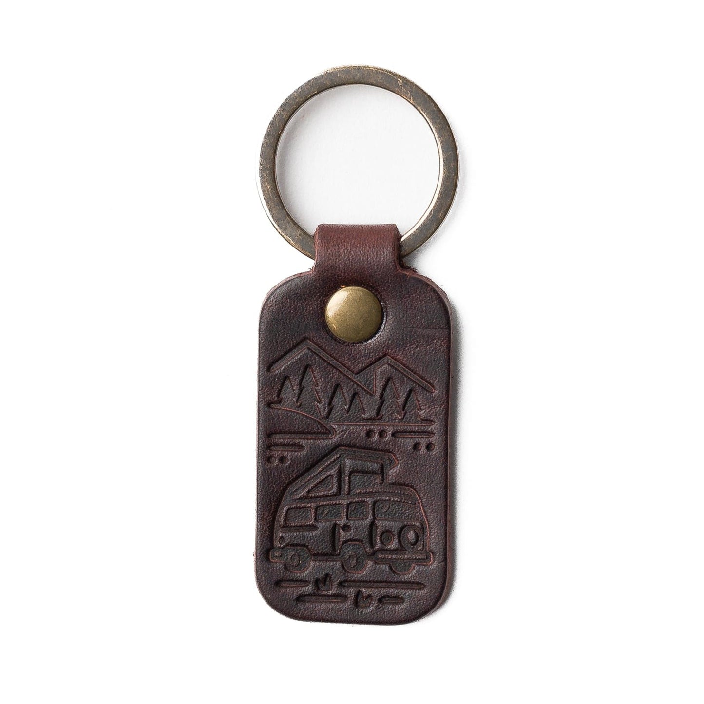 Leather Keyfob - Camper Van