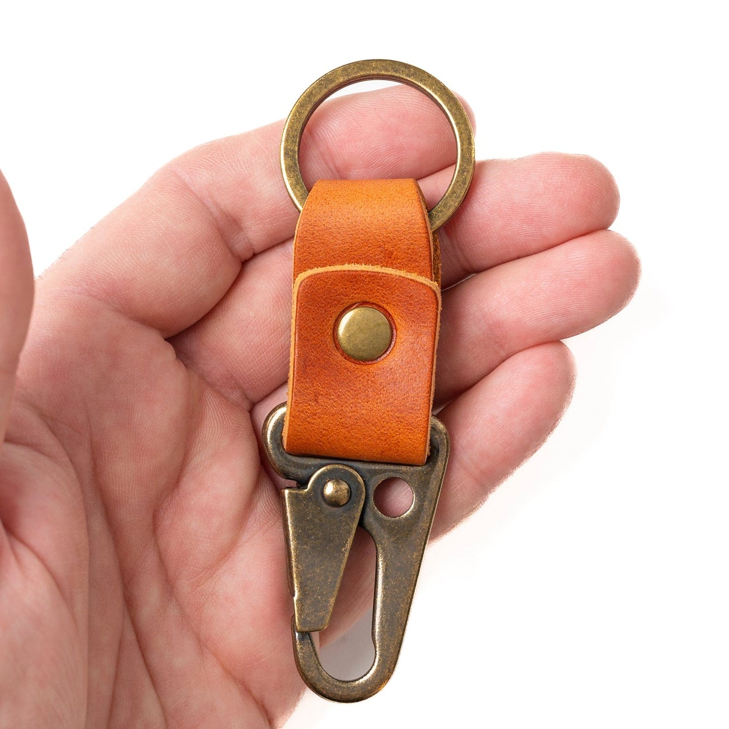 Leather Clip Keychain