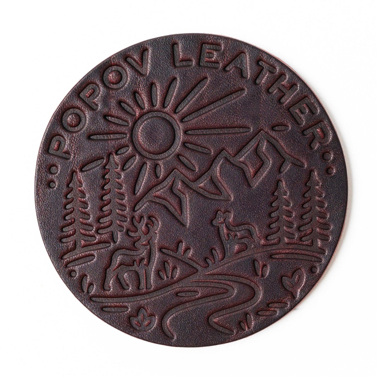 Leather Coasters 4 Pack - 4 Seasons