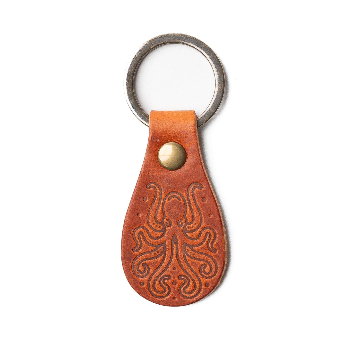 Leather Keyfob - Kraken