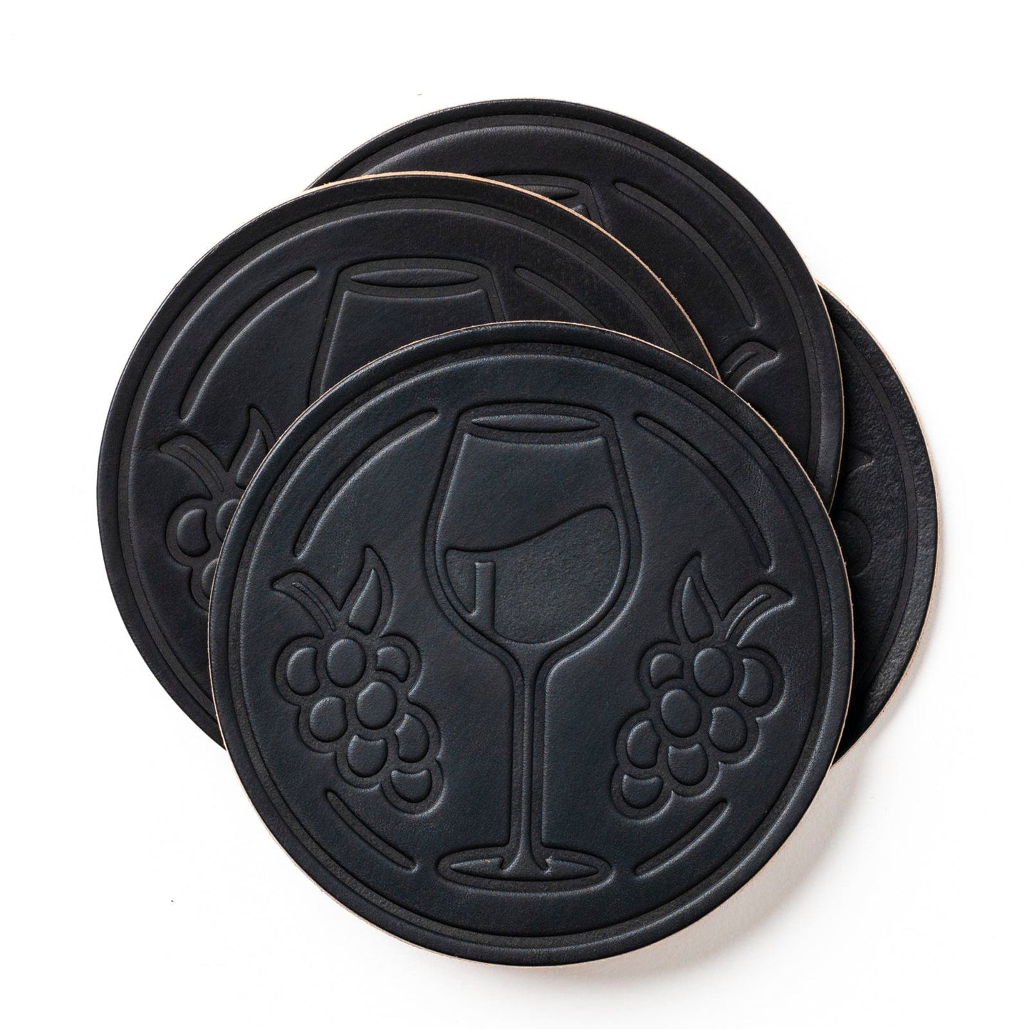 Leather Coasters 4 Pack - Merlot