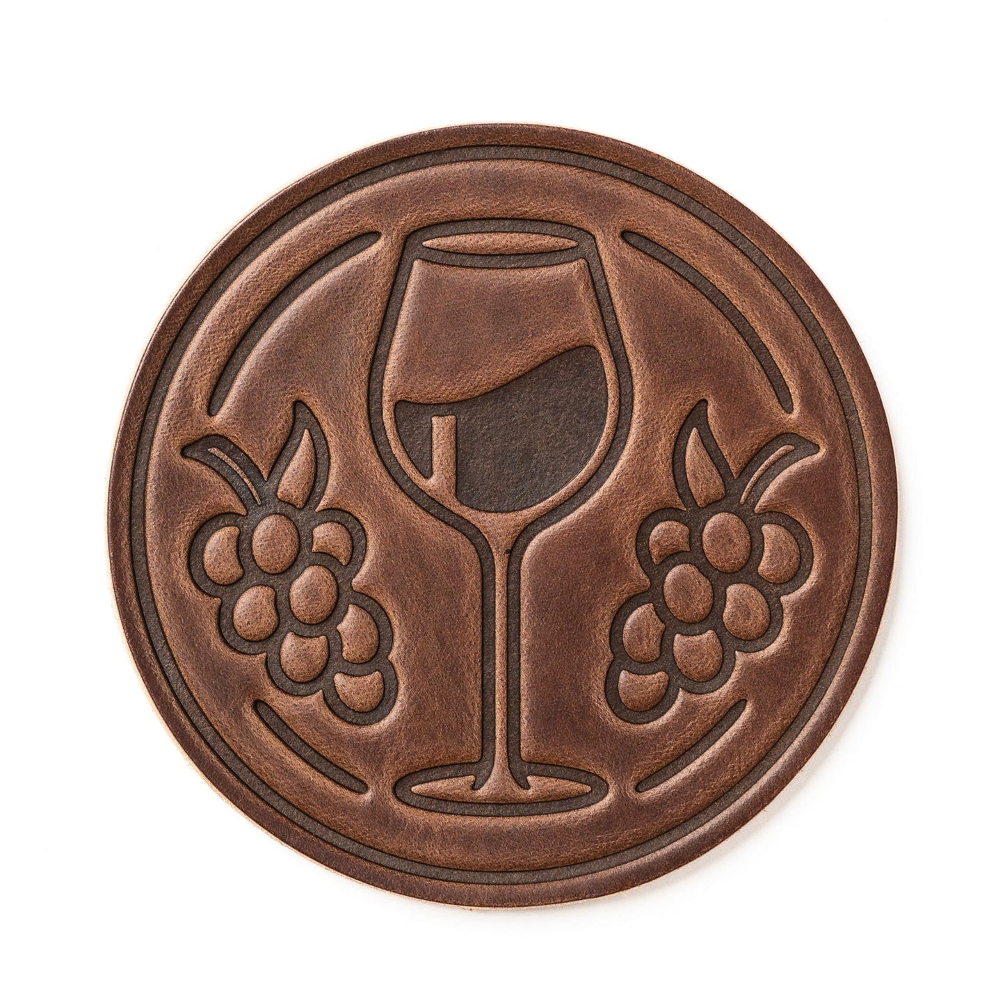Leather Coasters 4 Pack - Merlot