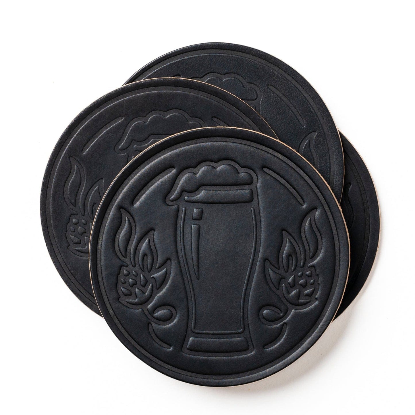 Leather Coasters 4 Pack - Stout