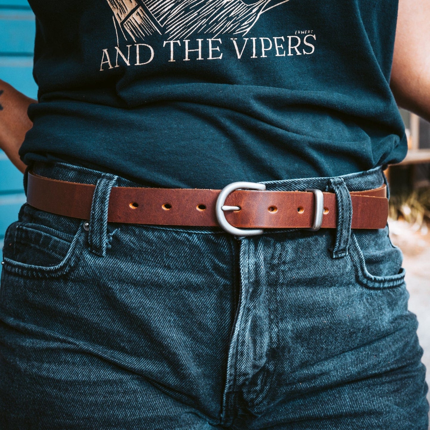 Women's Leather Belt - 1"