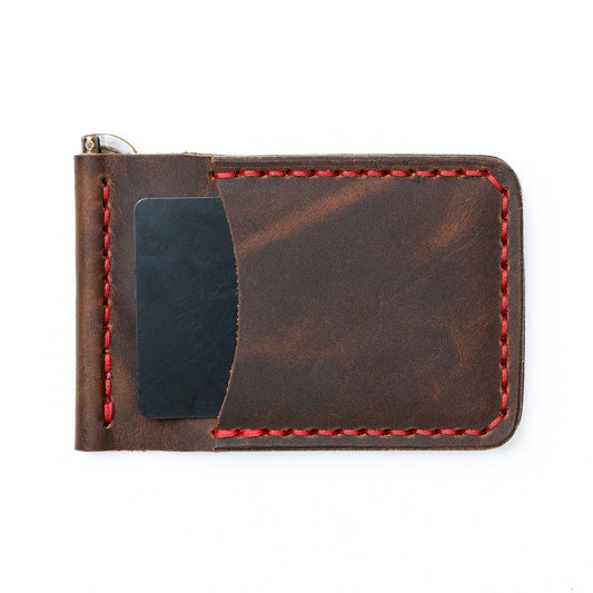 Leather Money Clip Wallet
