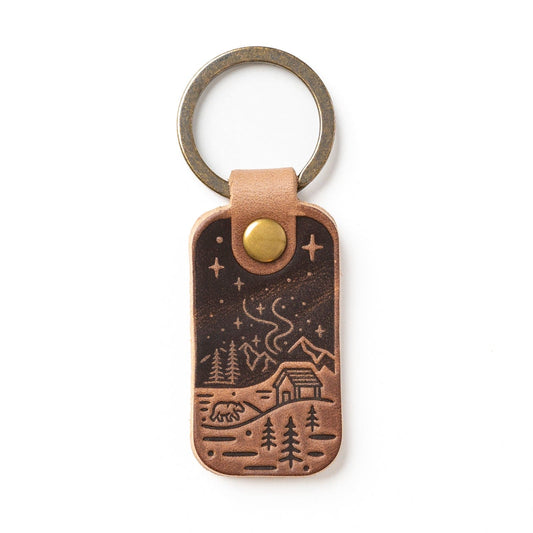 Leather Keyfob - Northern Lights